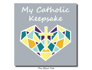 [Standard Paperback] "My Catholic Keepsake" Baby / Child's Memory Book - Sacred Heart Cover - Thy Olive Tree - Baby Memory Book -  Catholic Gifts