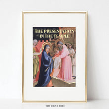 Load image into Gallery viewer, The Joyful Mysteries: Gold Foil Art Prints (Set of 5) - Thy Olive Tree - Art Prints - Catholic Gifts