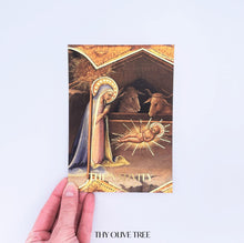 Load image into Gallery viewer, The Nativity: Gold Foil Art Print - Thy Olive Tree - Art Prints - Catholic Gifts