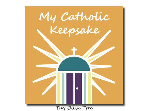 My Catholic Keepsake Baby / Child's Memory Book - Tabernacle Cover | Paperback - Thy Olive Tree