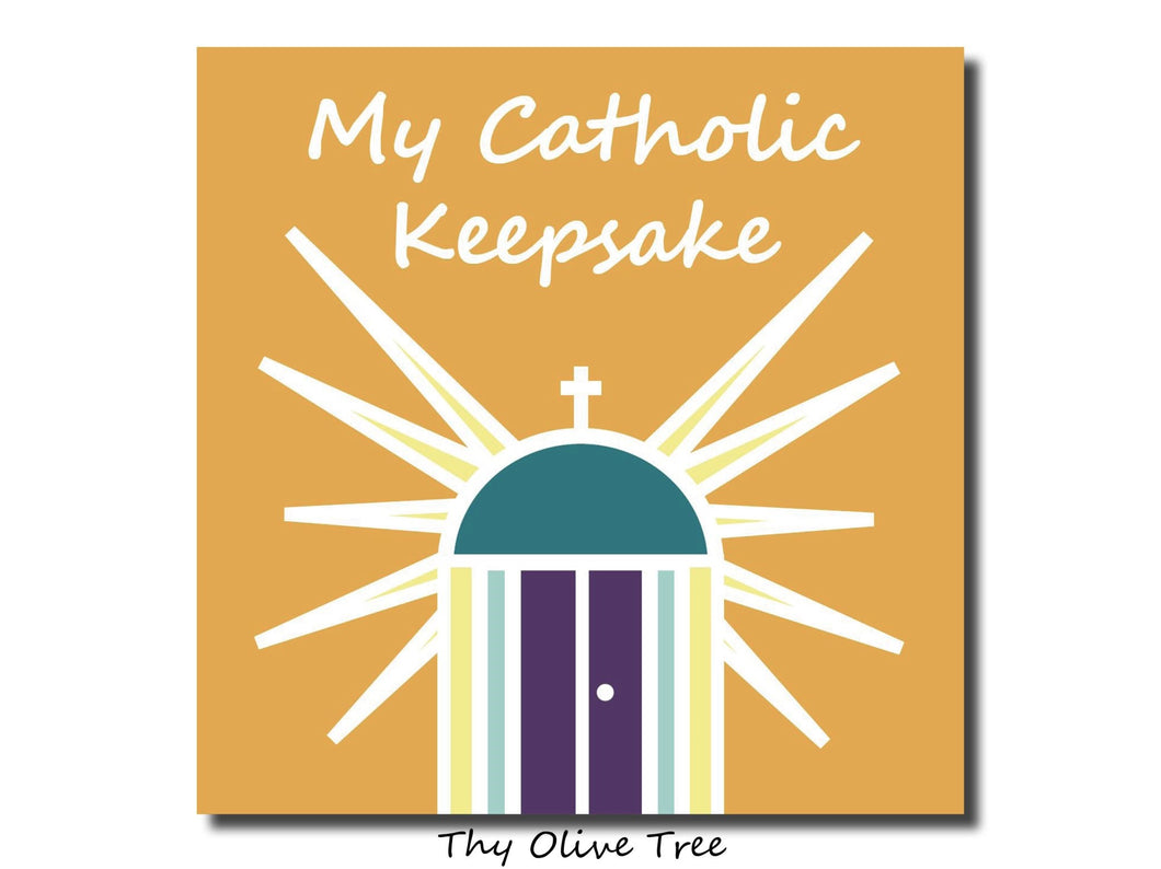 My Catholic Keepsake Baby / Child's Memory Book - Tabernacle Cover | Paperback - Thy Olive Tree