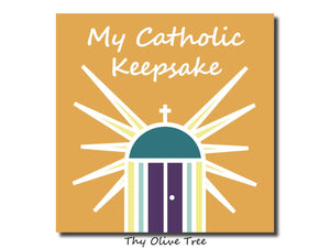 My Catholic Keepsake Baby / Child's Memory Book - Tabernacle Cover | Paperback - Thy Olive Tree