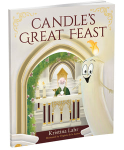 The candle in the deepest, darkest corner of the candle shop longs for more than matching tablecloths. He wants to light a feast, the greatest feast. His dream comes true at his first Catholic Mass. 