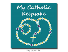 Load image into Gallery viewer, [Standard Paperback] &quot;My Catholic Keepsake&quot; Baby / Child&#39;s Memory Book - Rosary Cover - Thy Olive Tree - Baby Memory Book -  Catholic Gifts
