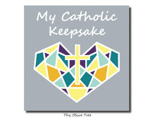 Load image into Gallery viewer, [Standard Paperback] &quot;My Catholic Keepsake&quot; Baby / Child&#39;s Memory Book - Sacred Heart Cover - Thy Olive Tree - Baby Memory Book -  Catholic Gifts
