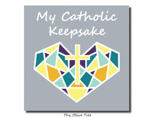 Load image into Gallery viewer, [Standard Paperback] &quot;My Catholic Keepsake&quot; Baby / Child&#39;s Memory Book - Sacred Heart Cover - Thy Olive Tree - Baby Memory Book -  Catholic Gifts
