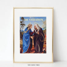 Load image into Gallery viewer, The Joyful Mysteries: Gold Foil Art Prints (Set of 5) - Thy Olive Tree - Art Prints -  Catholic Gifts
