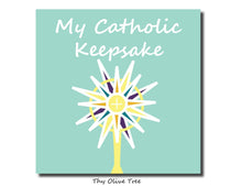 Load image into Gallery viewer, [Standard Paperback] &quot;My Catholic Keepsake&quot; Baby / Child&#39;s Memory Book - Monstrance Cover - Thy Olive Tree - Baby Memory Book -  Catholic Gifts
